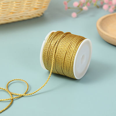 3本 2mm-10mm ポリエステルナイロンロープ 金糸 ブラセレット 混合