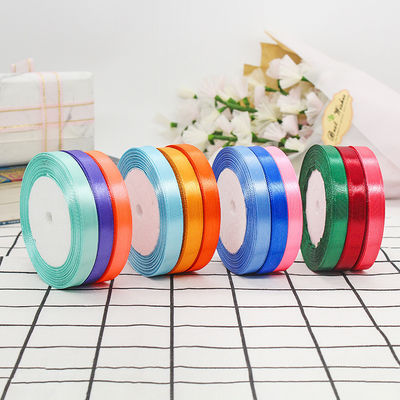 シングルフェイス ポリエステルナイロンサテンリボン 100ヤード 3mm-10mm