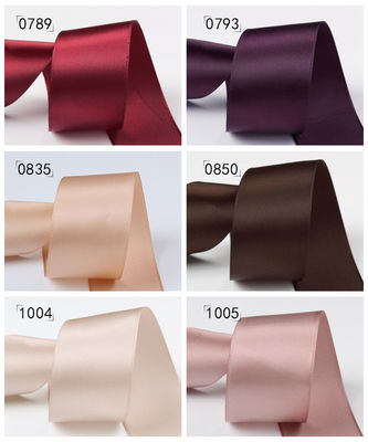 服飾用アクセサリー用 25mm ダブルフェイスポリエステルサテンリボン