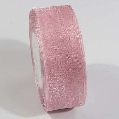 2.5cm ポリエステル オルガンザ リボン DIY 弓や 結婚式飾りやケーキ包装用