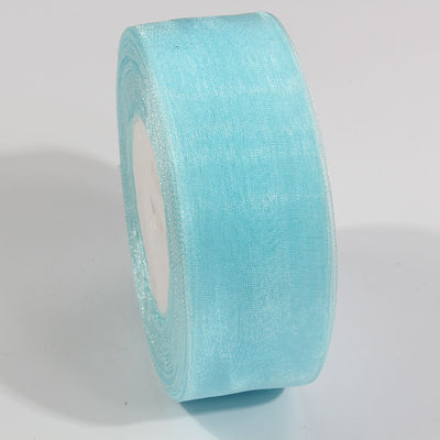 2.5cm ポリエステル オルガンザ リボン DIY 弓や 結婚式飾りやケーキ包装用