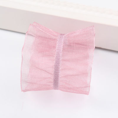 25mm ピンク38mm 折りたたみ エッジ ポリエステル オーガンザ リボン DIY ヘア リボン ブーム