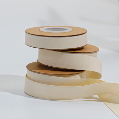 10mm~32mm 天然白色の綿のリボン 100%綿の織りリボン
