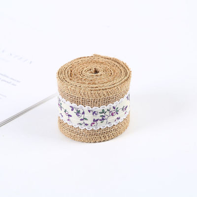 6.5cm ジュート・バーラップ リボン シンプル サタン 織り縁 10ヤード 環境に優しい