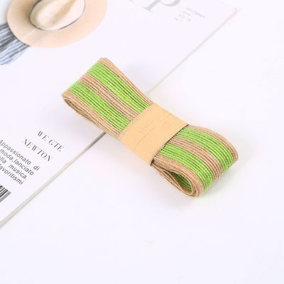 ストライプ 彩色 100% ジュート 布団 リボン ロール 装飾用