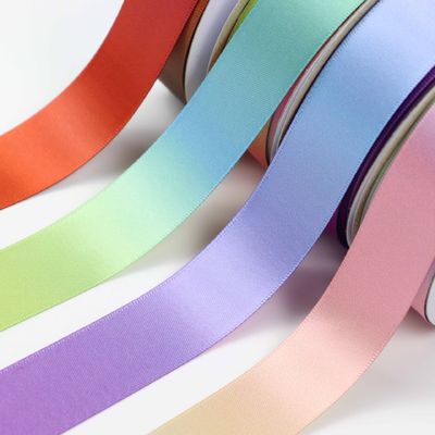 色が徐々に変化するポリエステルリボン 25mm 熱転送印刷