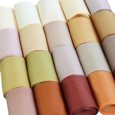 RPET リサイクルポリエステル グロスグライン リボン バイ ザ ヤード GRS 証明書