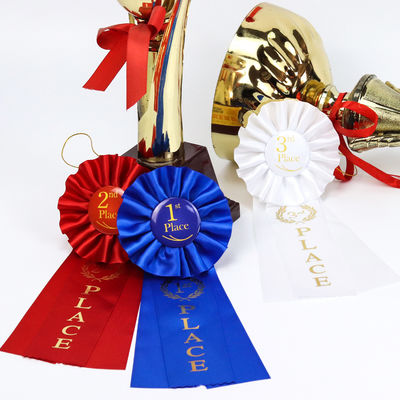 白 青 プリ メイド サテン 弓 メダル サテン 弓 工芸品