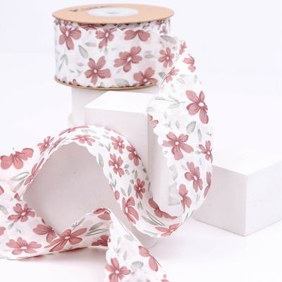 贈答品の包装のための花の個性化された大粒のリボン