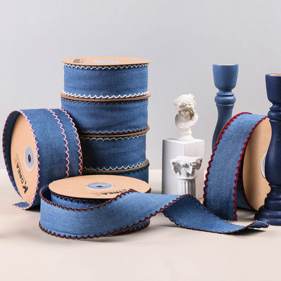 衣装装飾 ジーンズ リボン 38mm ダブルフェイス 織り縁