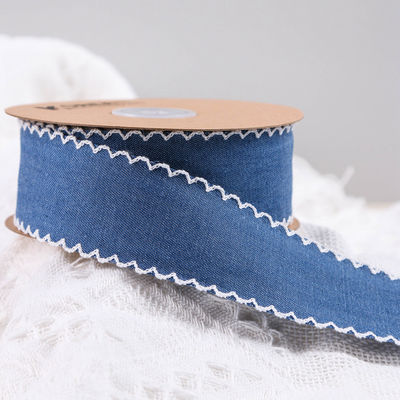 衣装装飾 ジーンズ リボン 38mm ダブルフェイス 織り縁