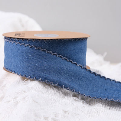 衣装装飾 ジーンズ リボン 38mm ダブルフェイス 織り縁