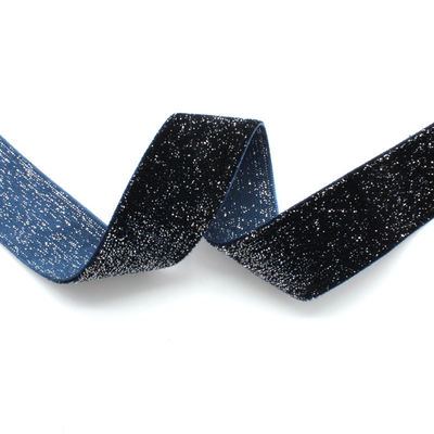 シャイニー・グリッター シルバー・ゴールド ベルベット・リボン 10mm-38mm 高級 ベルベット・リボン