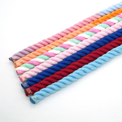 13mm 3本の綿のロープ 歪んだ混ざり色の犬のリード 登りロープ