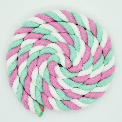 13mm 3本の綿のロープ 歪んだ混ざり色の犬のリード 登りロープ