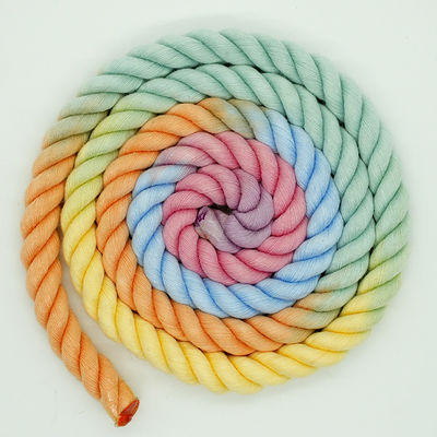 13mm 3本の綿のロープ 歪んだ混ざり色の犬のリード 登りロープ