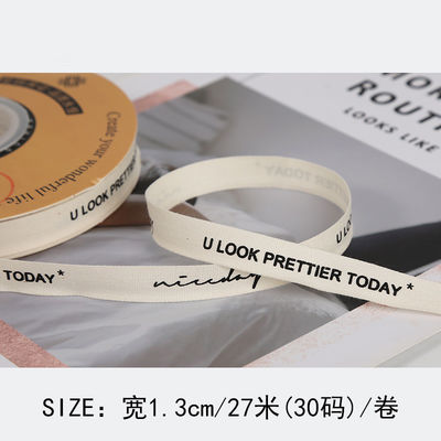 13mm プリント 綿 リボン DIY 手作り プレゼント 梱包 リボン