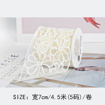 結婚式の装飾とプレゼントの包装のための65mmポリエステル蕾丝リボン
