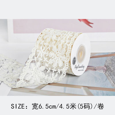 結婚式の装飾とプレゼントの包装のための65mmポリエステル蕾丝リボン