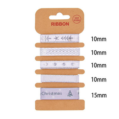 ODM ポリエステル リボン 2mm 10mm 15mm クリスマス ギフト 包装 リボン