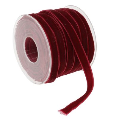 10mm*20Y エラスティック ベルベット リボン ピンク ベルベット ワイヤード リボン ISO9001