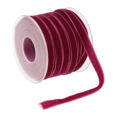 10mm*20Y エラスティック ベルベット リボン ピンク ベルベット ワイヤード リボン ISO9001