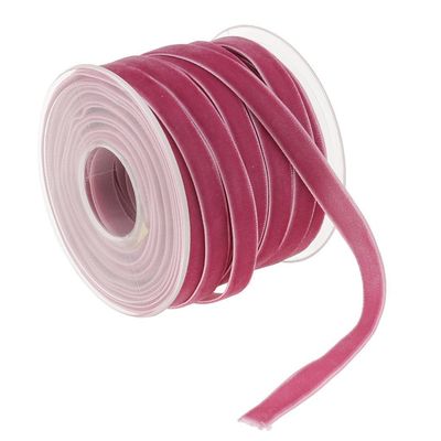 10mm*20Y エラスティック ベルベット リボン ピンク ベルベット ワイヤード リボン ISO9001