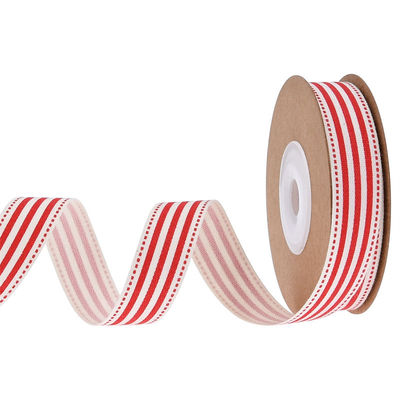 15mm*3y クリスマス ギフト リボン プレゼント用 白色 綿 リボン