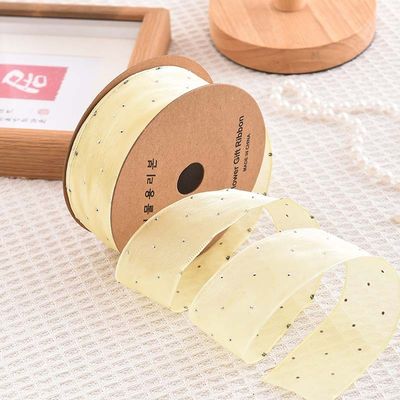 4cm*18m 輝くダイヤモンド ポリエステル オーガンザ リボン 高品質 ギフト リボン