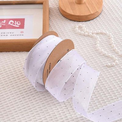 4cm*18m 輝くダイヤモンド ポリエステル オーガンザ リボン 高品質 ギフト リボン