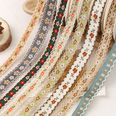 15mm*50y 牧草 花 綿 リボン パンケーキ リボン ブーム DIY 素材 飾り リボン 花束 梱包