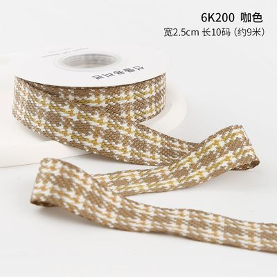 クリスマス 格子 リボン ギフト ボックス 梱包 リボン ハンドメイド DIY 弓 リボン ポリエステル リボン