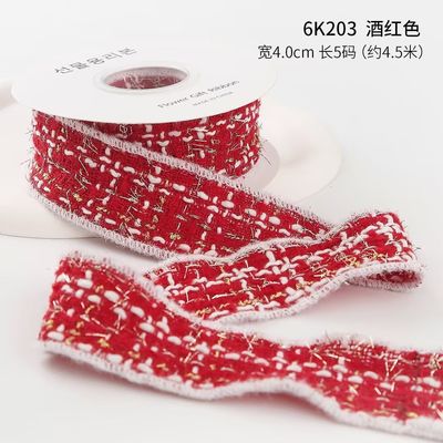 クリスマス 格子 リボン ギフト ボックス 梱包 リボン ハンドメイド DIY 弓 リボン ポリエステル リボン