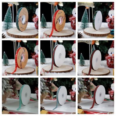 1cm*45m クリスマス プレゼント 梱包 衣類用品用 プリント リボン