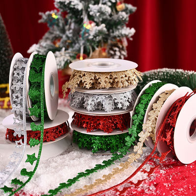3cm*5y ウルトラソニック クリスマス リボン ギフト 梱包 衣類 アクセサリー
