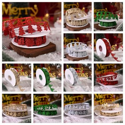 3cm*5y ウルトラソニック クリスマス リボン ギフト 梱包 衣類 アクセサリー