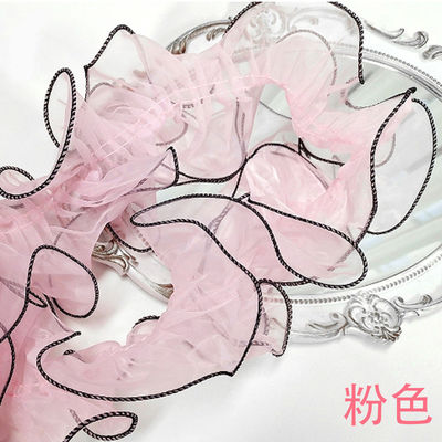 12cm*2m 折りたたみのある縁の蕾のリボン 花のパッケージとプレゼントのパッケージ