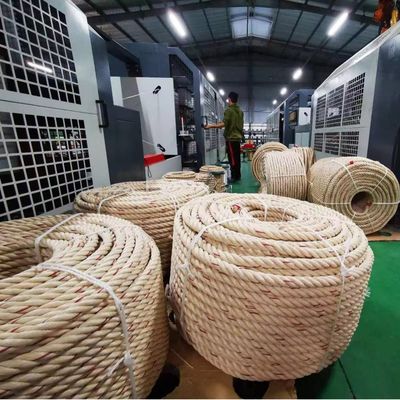 3mm-12mm 黄色いPP 3本糸 折りたたまれたロープ